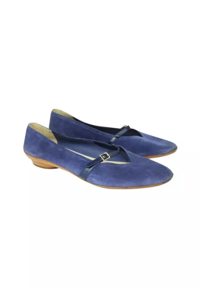 Blue suede ferragamo sales