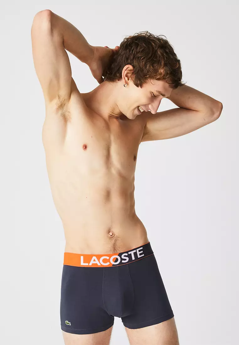 Men's Lacoste Branded Jersey Trunk Three-Pack - Men's Underwear - New In  2024