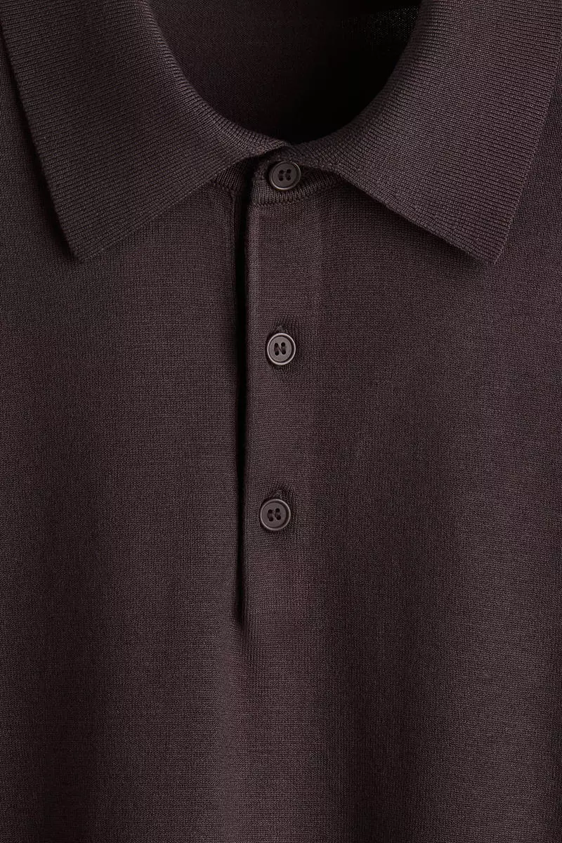 Regular Fit Fine-knit polo shirt