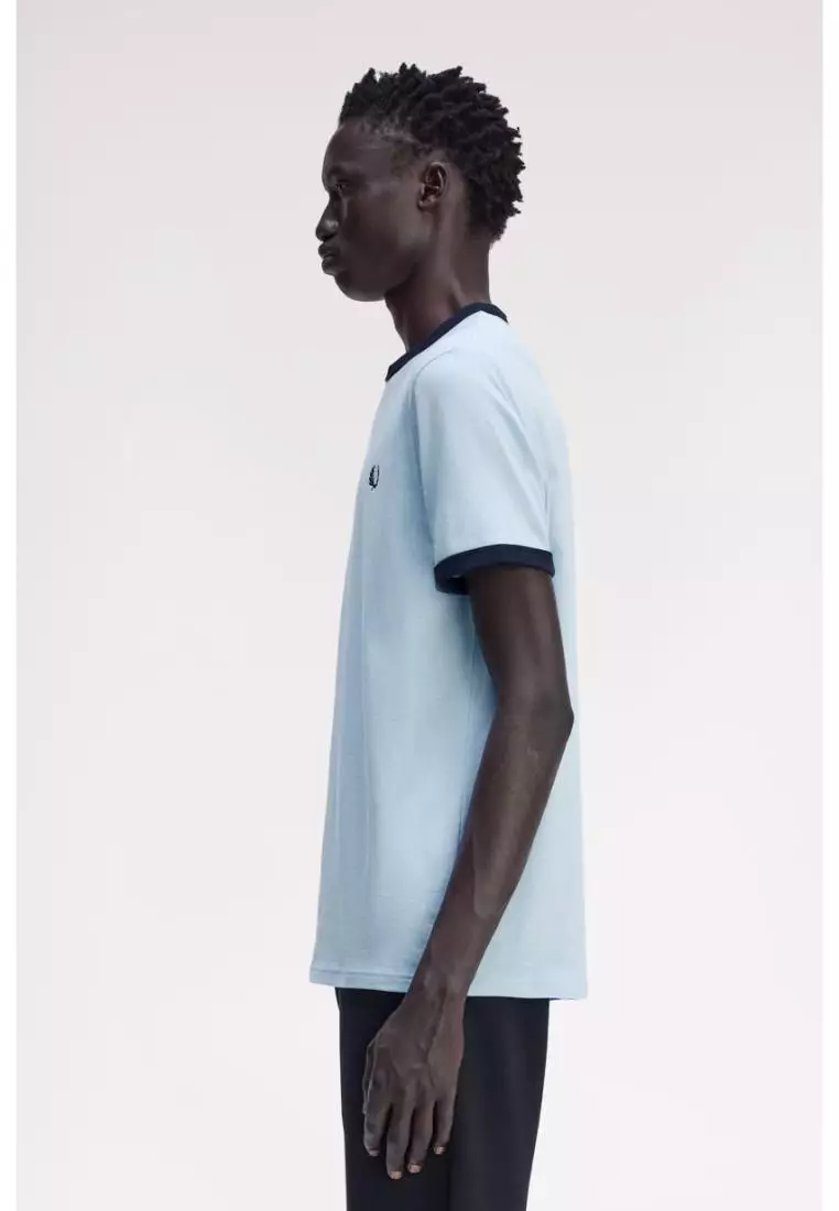 Fred Perry M3519 Ringer T-Shirt (Track Blue/Navy)