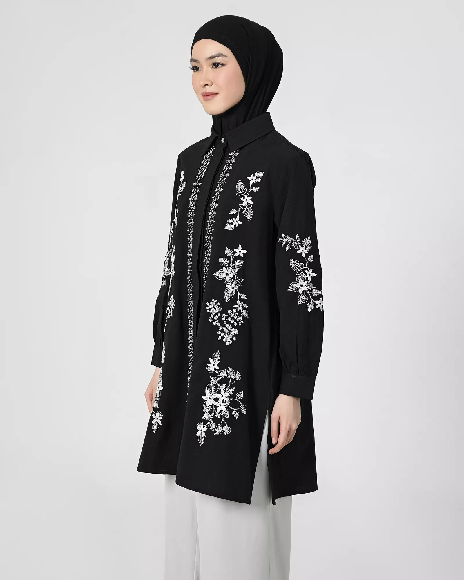 Geulis.id GLORIOSA LINEN TUNIC - BLACK