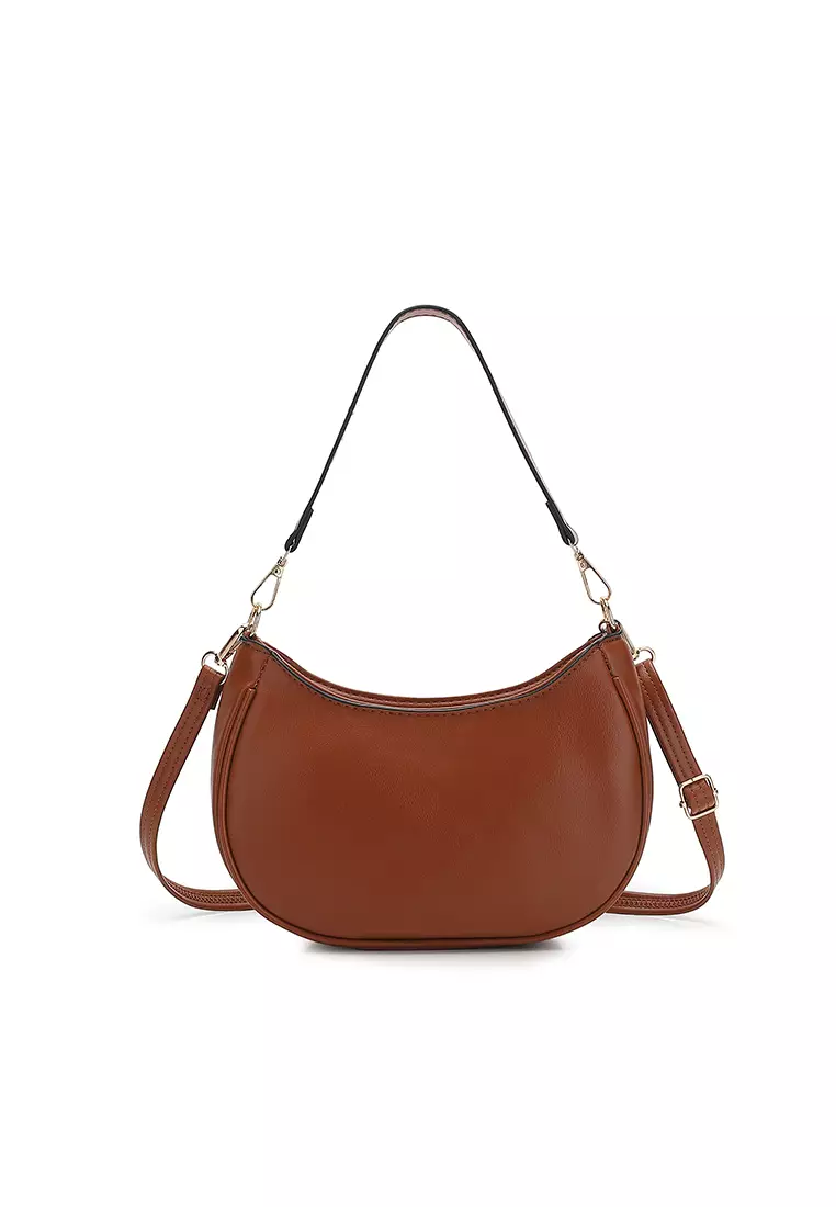 Women's Top Handle Bag / Sling Bag / Crossbody Bag / Shoulder Bag - Brown