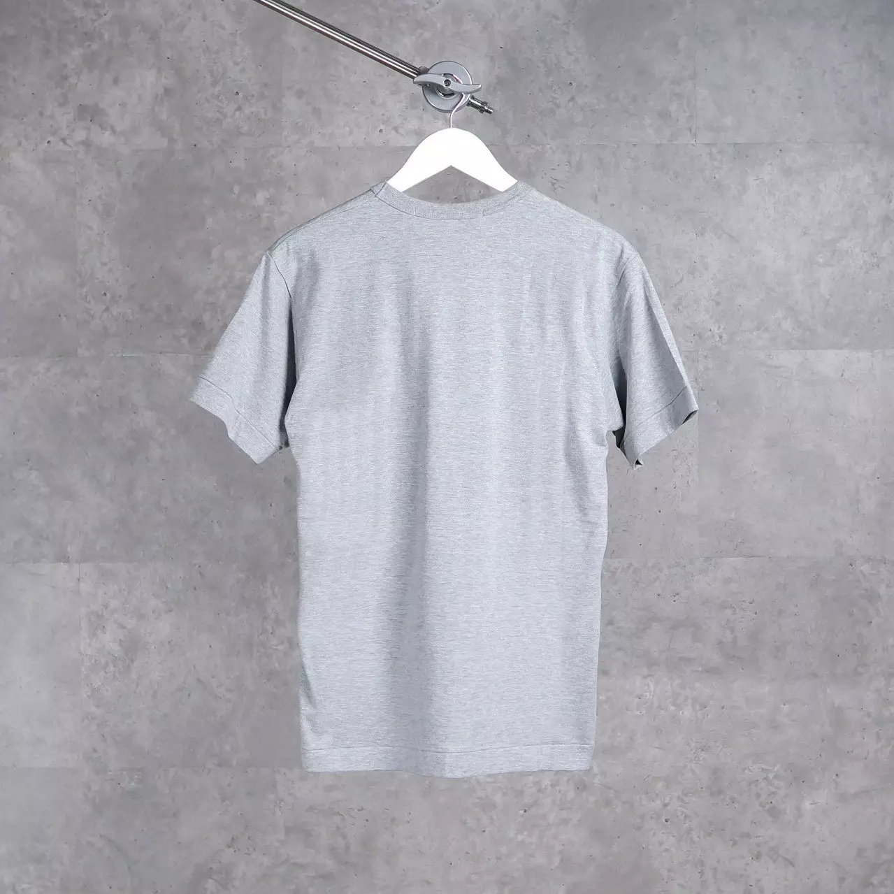 Kaos CDG PLAY DOUBLE HEART POCKET GREY EXCLUSIVE TSHIRT 100% ORIGINAL