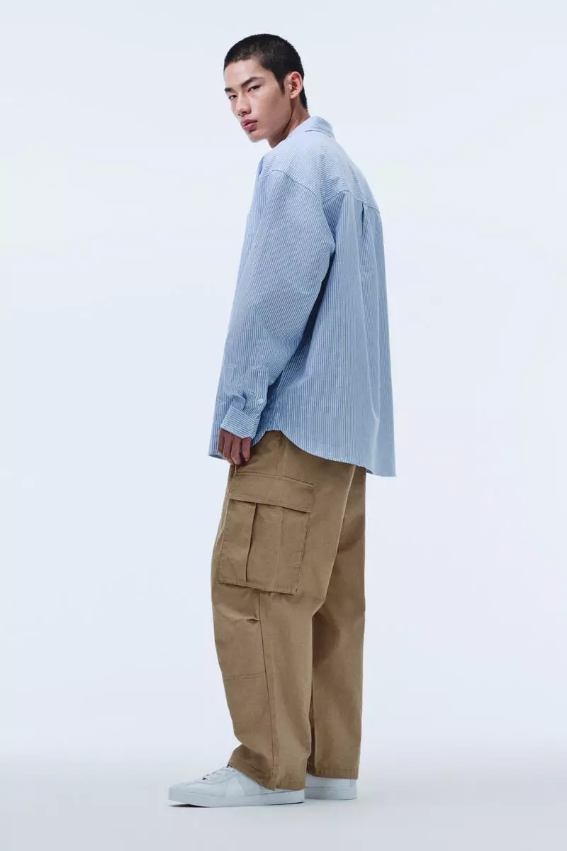 Loose Fit Cotton cargo trousers