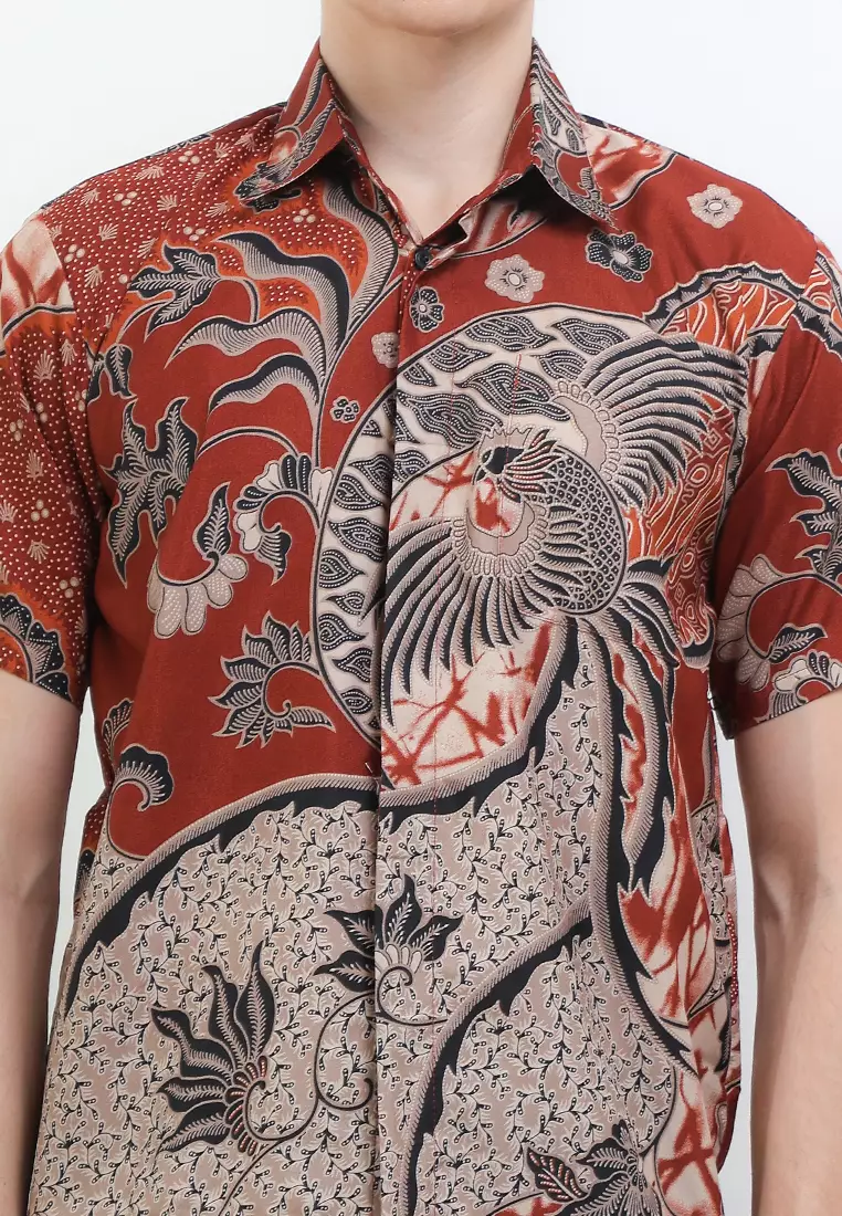 Garuda Kemeja Batik Exclusive Premium Pria Casual Modern Lengan Pendek