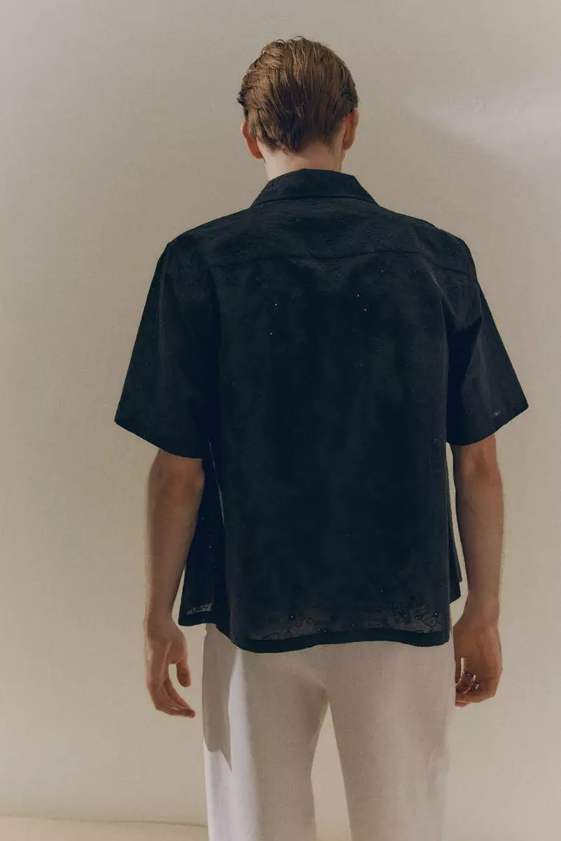 Regular Fit Embroidered resort shirt