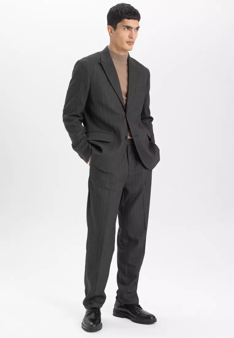 Pinstripe Suit Trousers