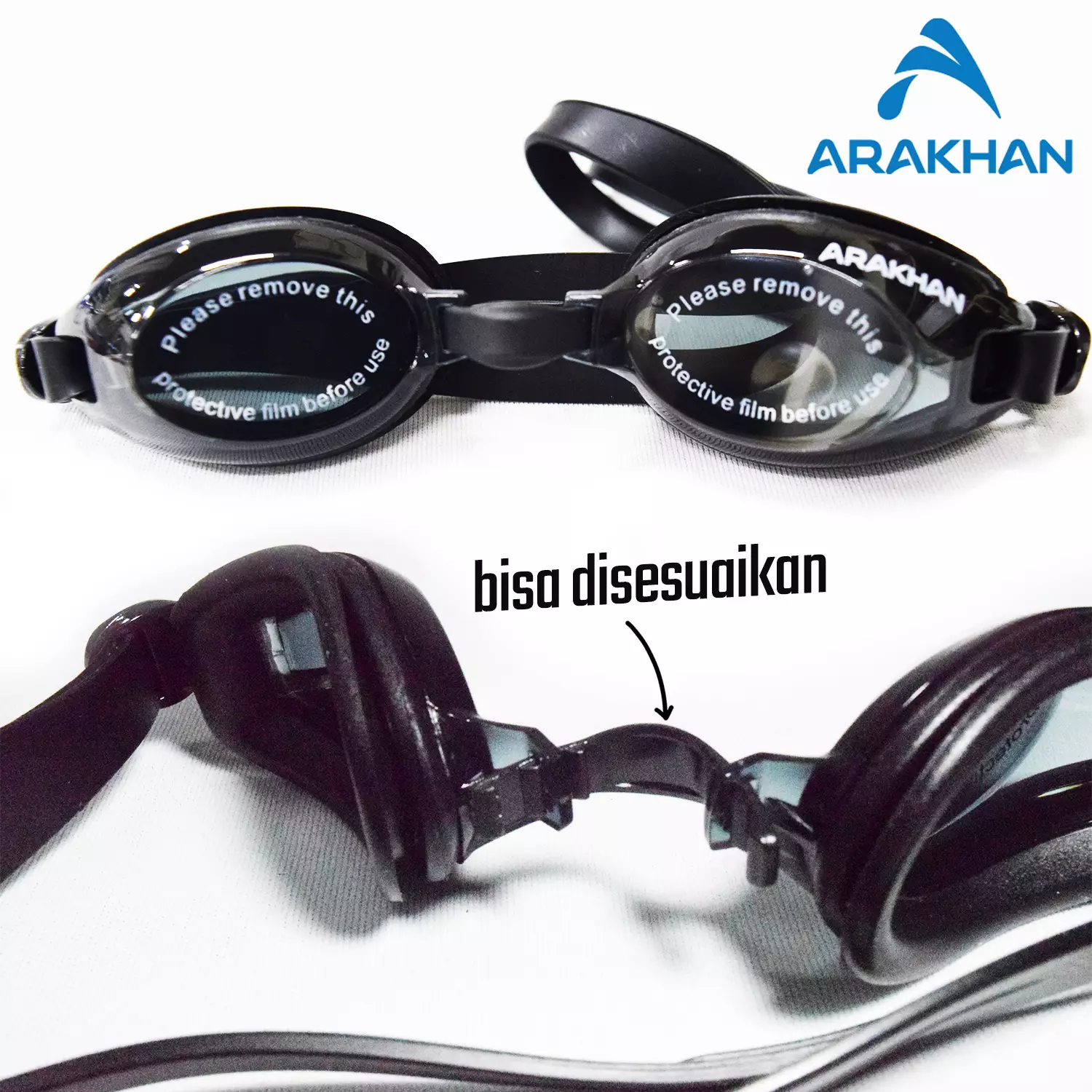 Kacamata Renang Korea Arakhan 501 Black