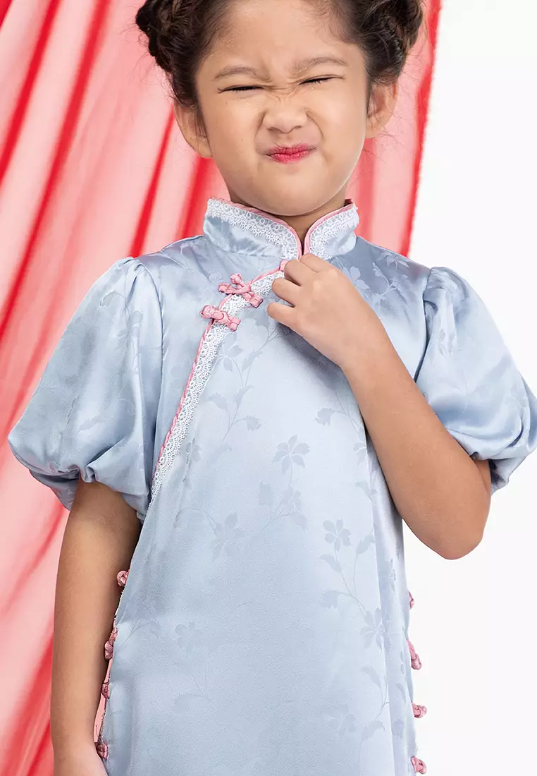 Buy Zalora Studios Puff Sleeve Cheongsam Dress 2024 Online