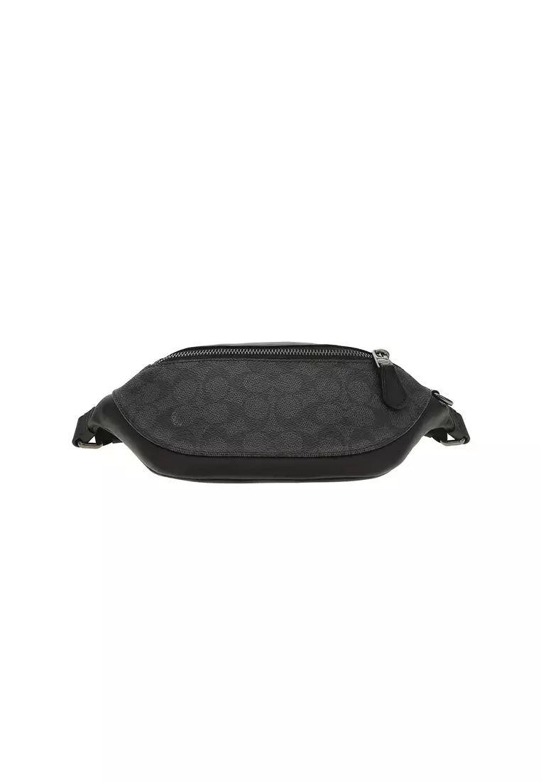 Warren Mini Belt Bag In Signature Canvas Charcoal CW369
