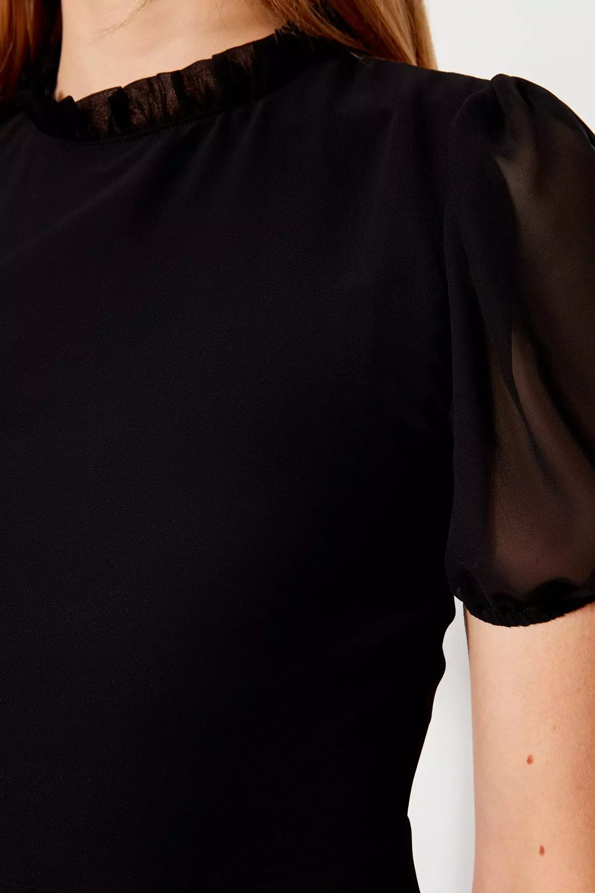 Flared Chiffon Dress