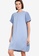 ck Calvin Klein blue PLEATED ORGANZA DRESS - FULLY LINED 366D8AA83B87A3GS_1