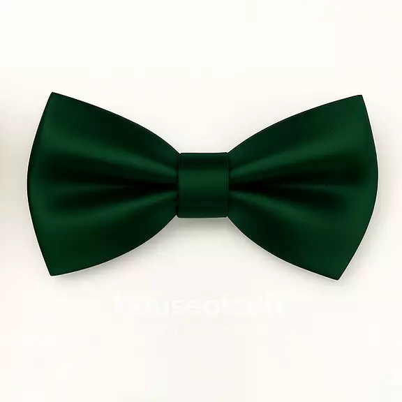 Houseofcuff Dasi Kupu Polos Bowtie Pria Bahan Satin Emerland