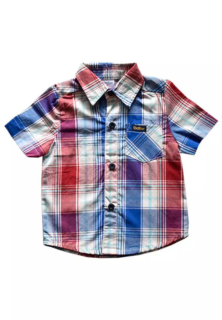 Buy Carter s and Oshkosh OshKosh Boy Red Blue Plaid Polo Shirt