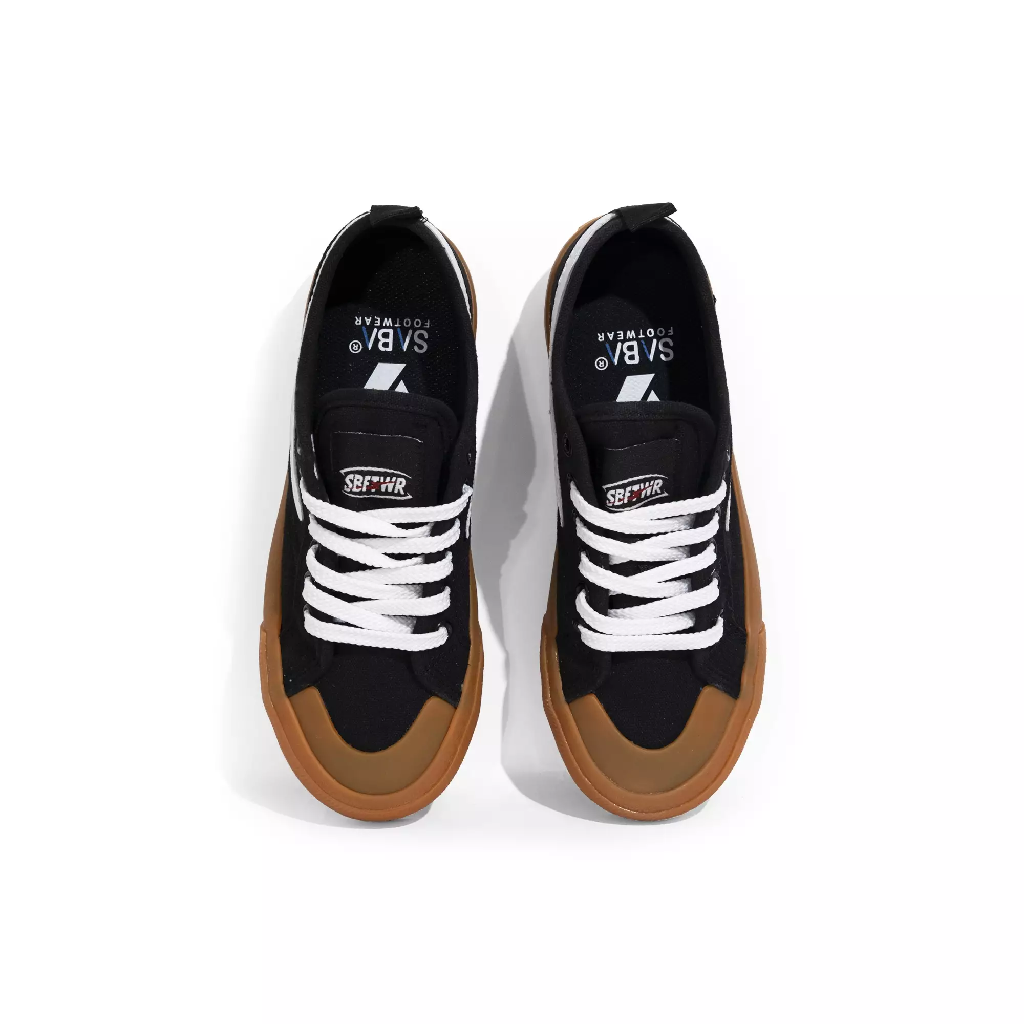 SABA Veron Mono Black Gum - Sepatu Sneakers Casual Pria Wanita