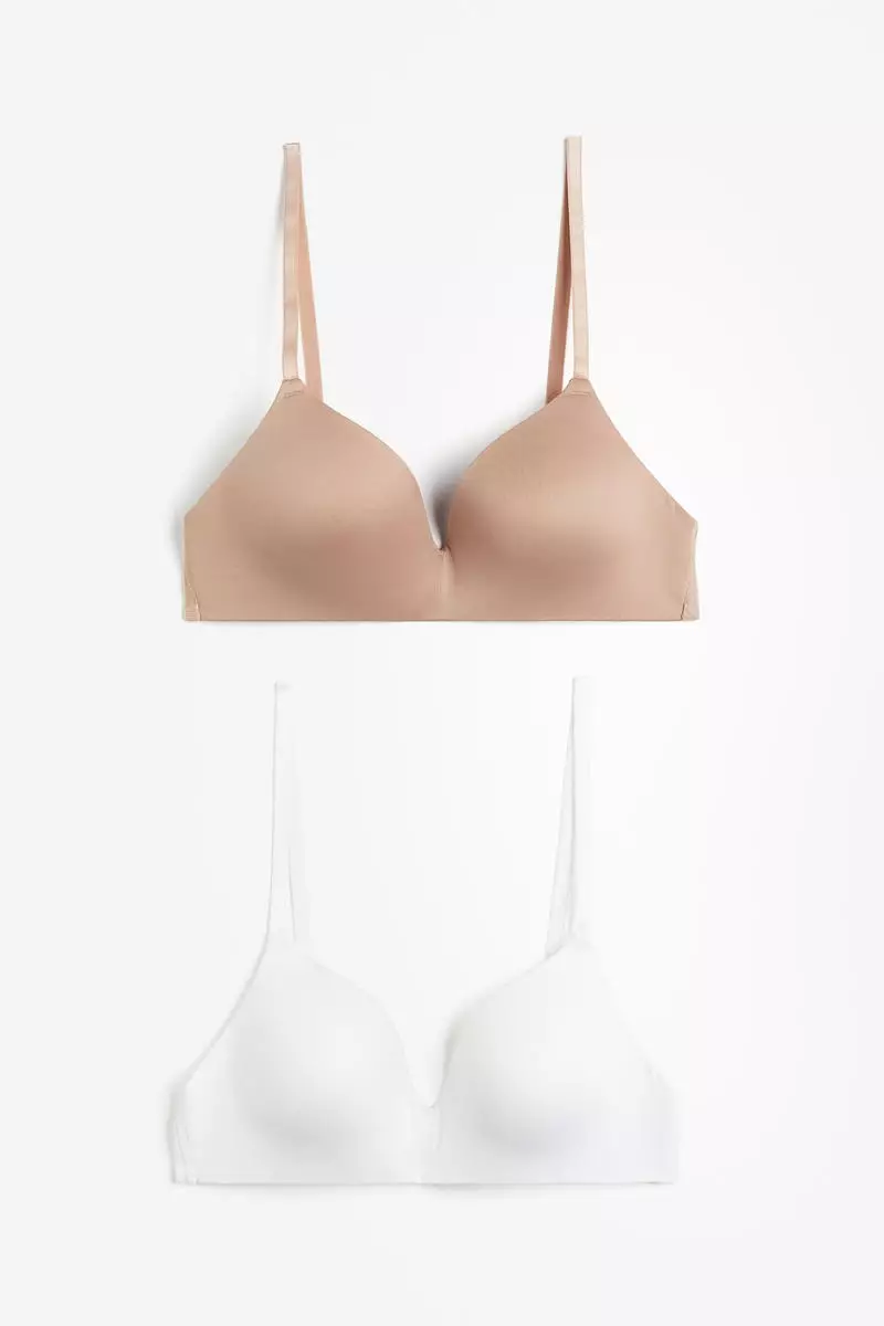 2-pack microfibre non-wired bras
