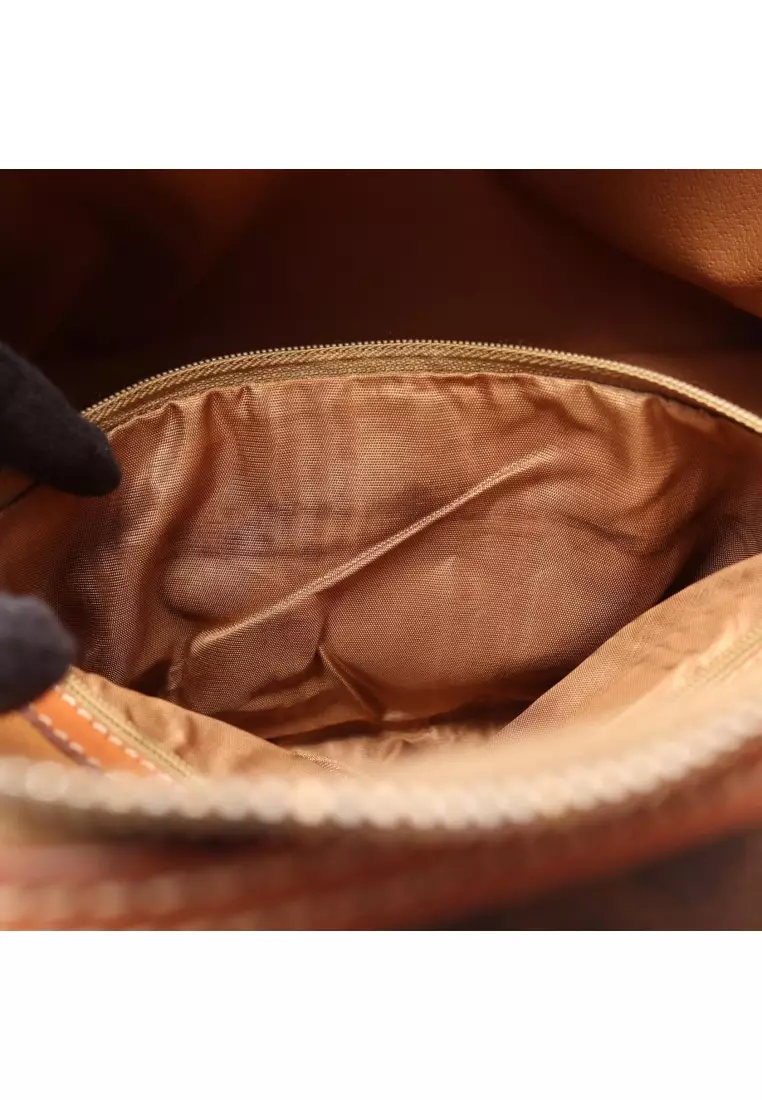 Pre-Loved Celine Macadam Handbag PVC leather Dark brown Brown