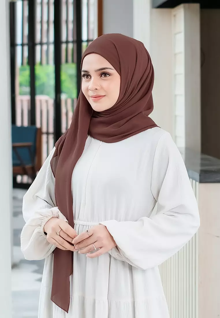 HIJAB INSTAN PAULA - DARK BROWN