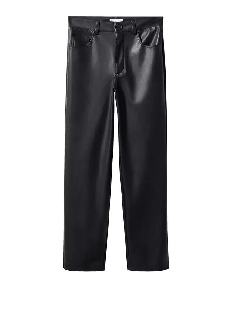 Childrens faux outlet leather trousers