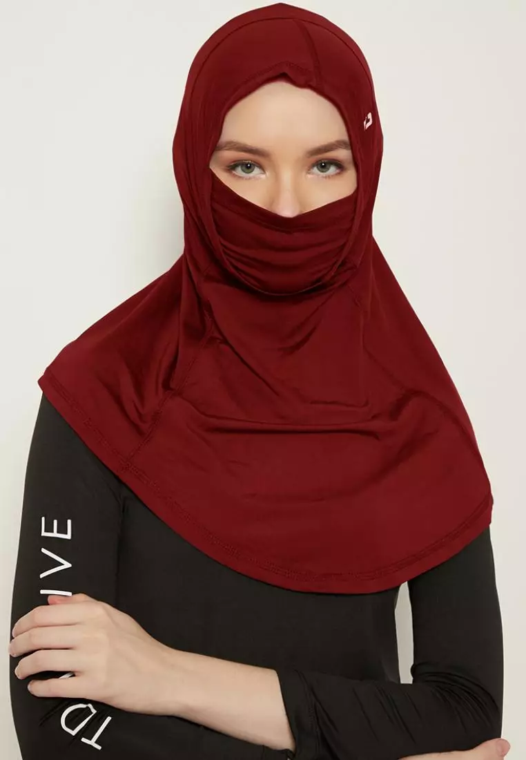Td Active LH054 kerudung olahraga dengan penutup mulut hijab sport Alfa