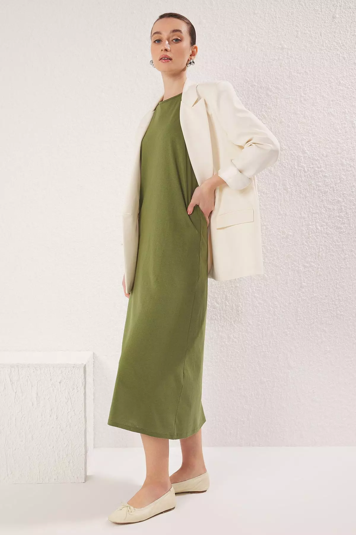 Navy Blue-Khaki 2-Pack 100% Cotton Knitted Lining Underwear Dress TCTAW22UK0110