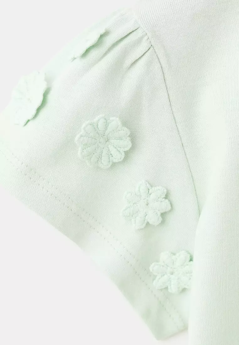 T-Shirt with Flower Detail