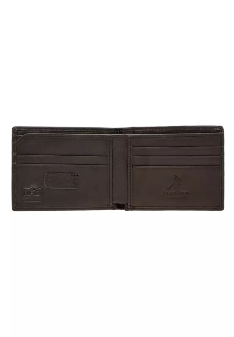 Men's Grain Leather RFID Minimalist Slim Bifold Wallet EWB 40362