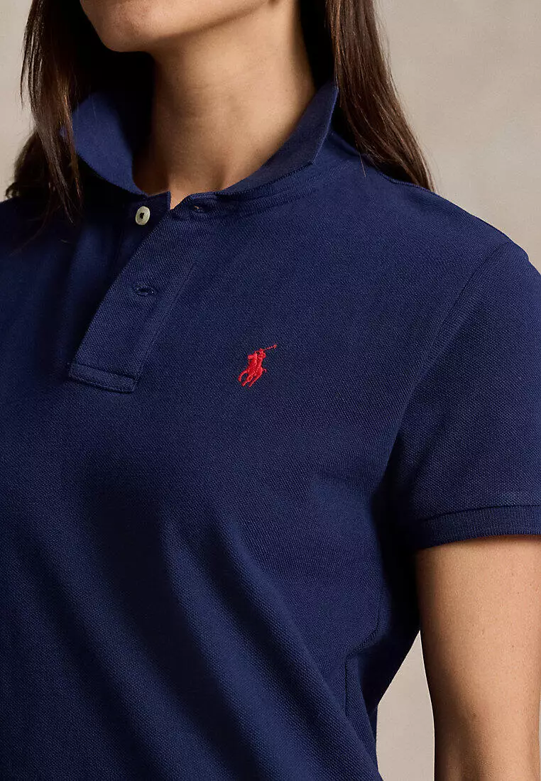 Cotton Mesh Polo Dress