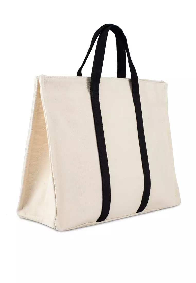 Buy Bagstation Duo Tone Canvas Top Handle Bag 2024 Online Zalora 0524