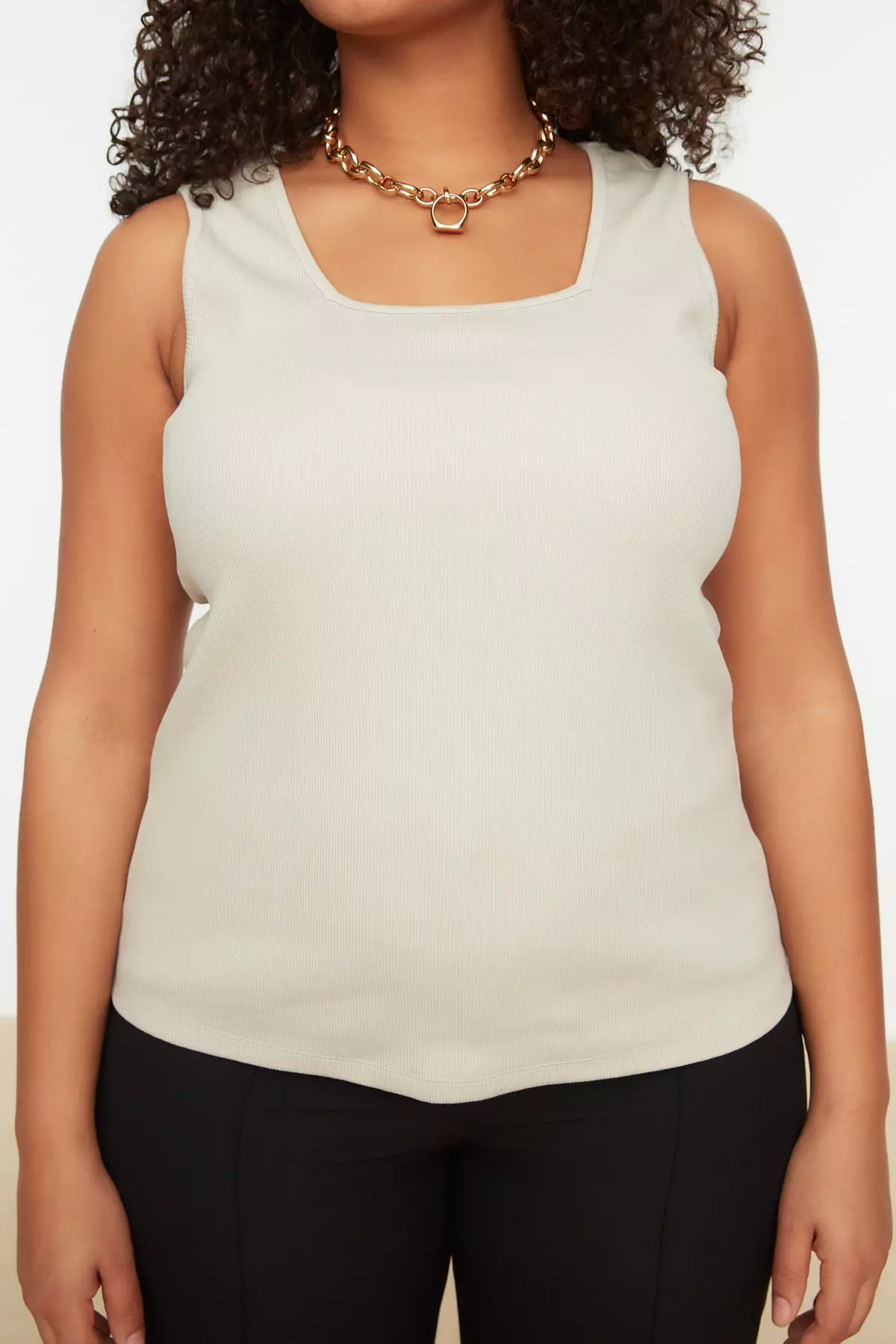 Plus Size Square Neck Tank Top