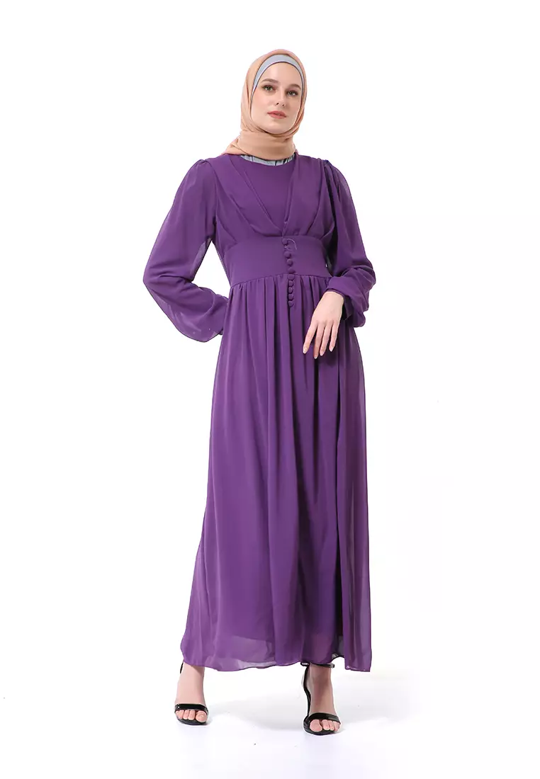 Zalora long cheap dress muslimah