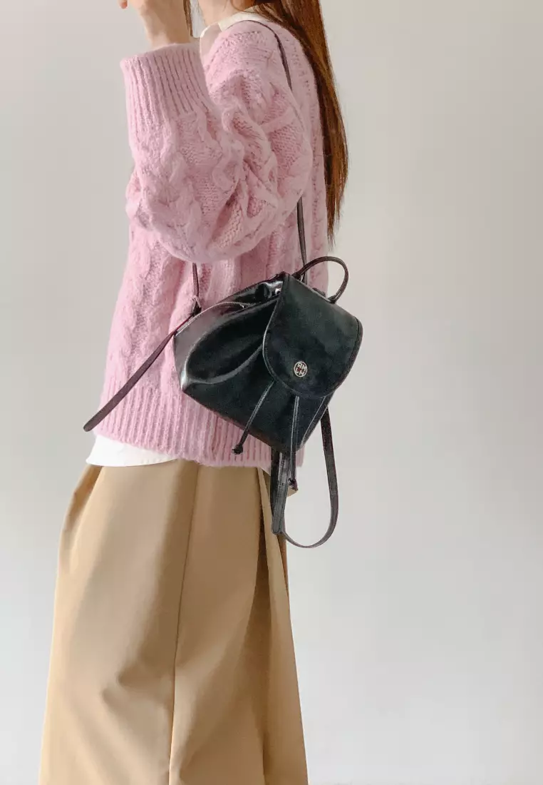 RENEE Vegan Leather Backpack Black