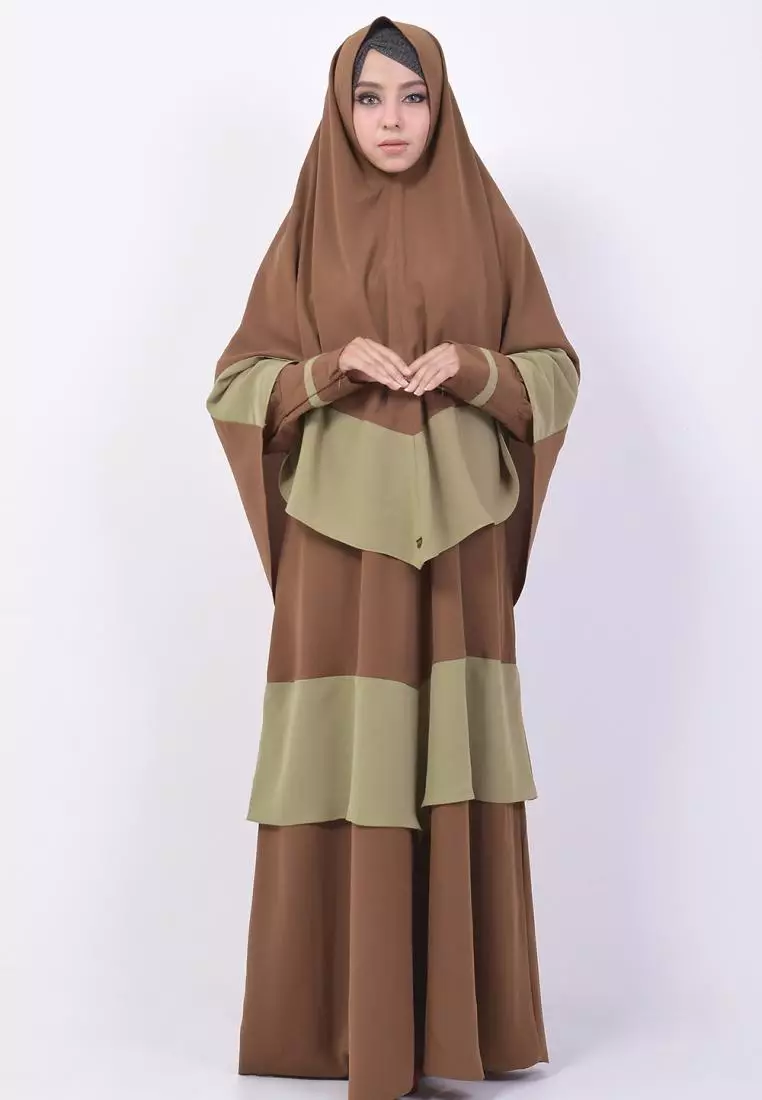 Queenza Baju Gamis Wanita Zayidan Fatimah - Hijau Tni