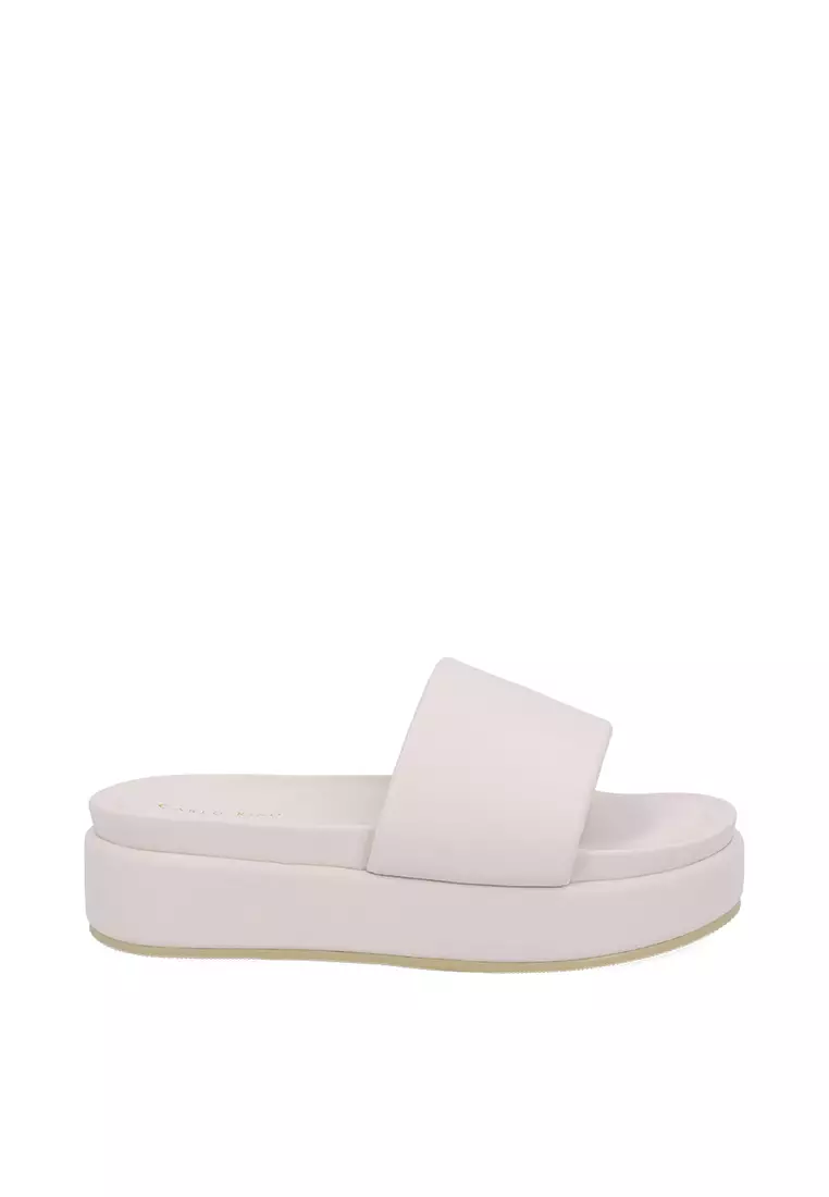 Discount on Carlo Rino  shoes - SKU: Beige CR Bernice Single Strap Slides