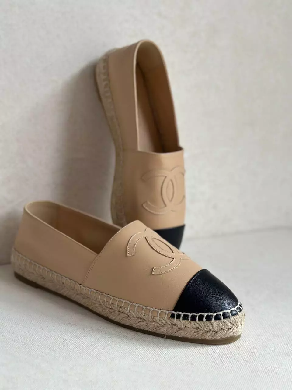 Espadrilles Lambskin Beige & Black Size 39