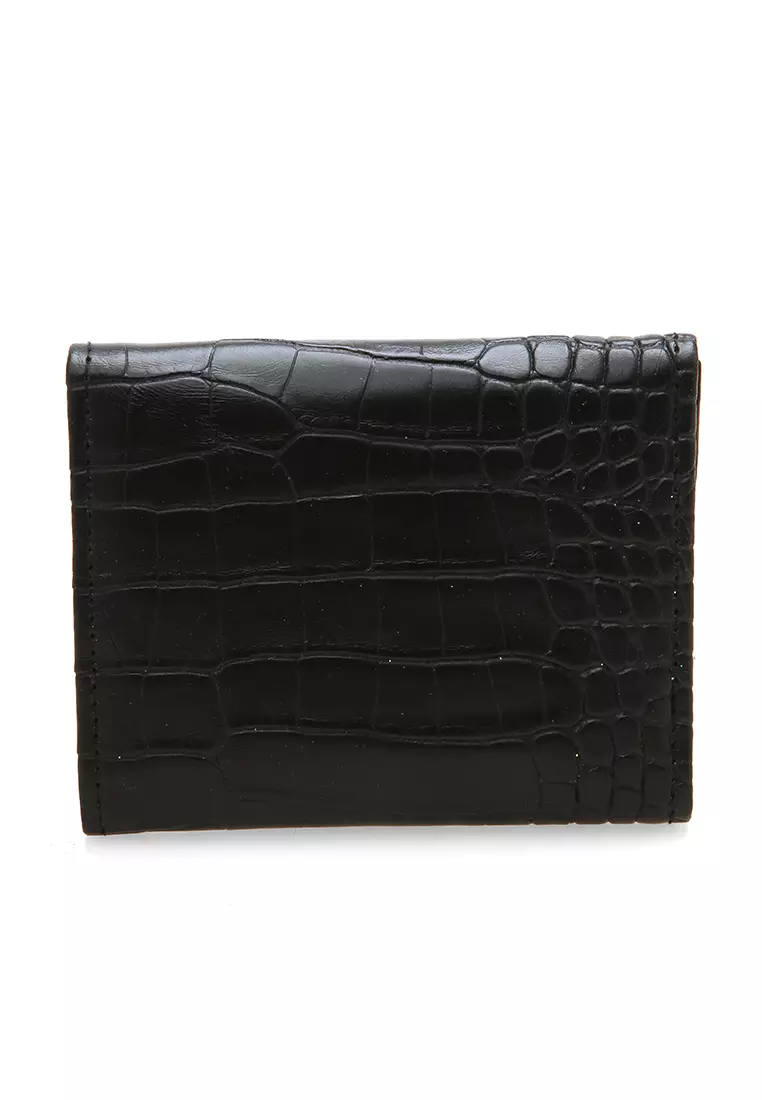 Fauzia Dompet Wanita Mini Motif Croco Premium Quality - Black