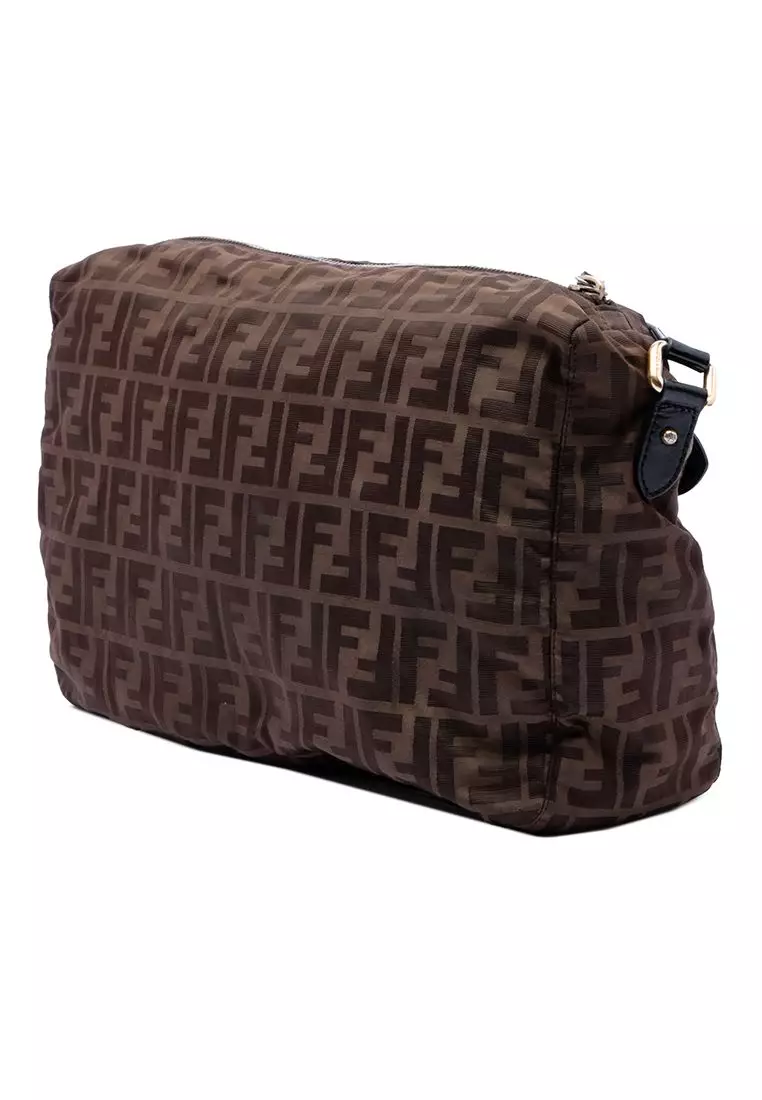 Pre-Loved Fendi Zucca Canvas Crossbody