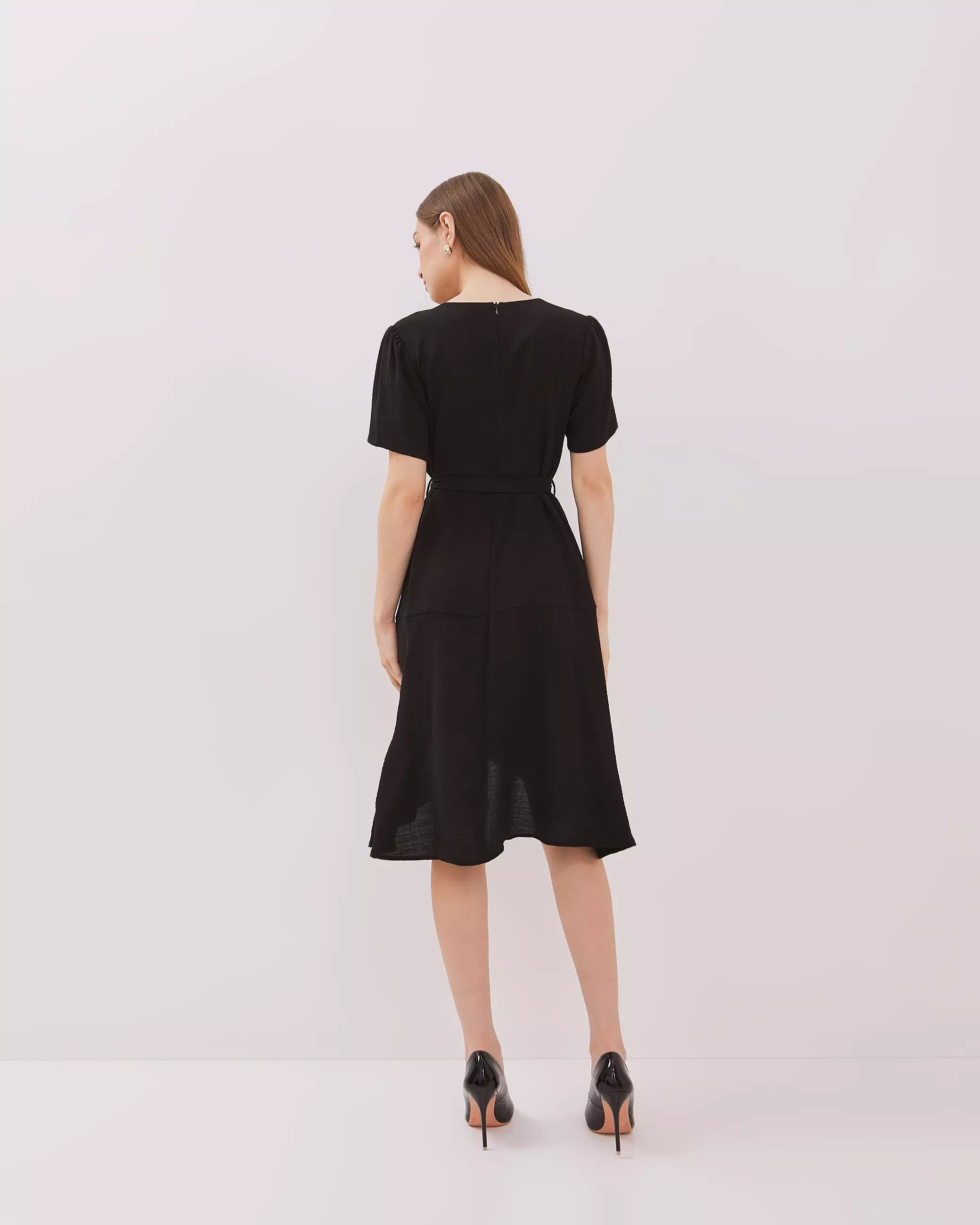 Urban Exchange Gaia Black Mini Dress - Gaun Mini Dress Hitam Warna Black