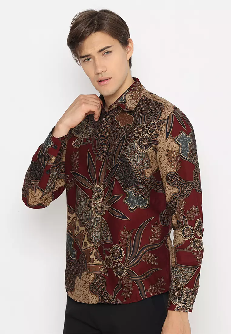 Kemeja Batik Slimfit Sutawijaya - Maroon