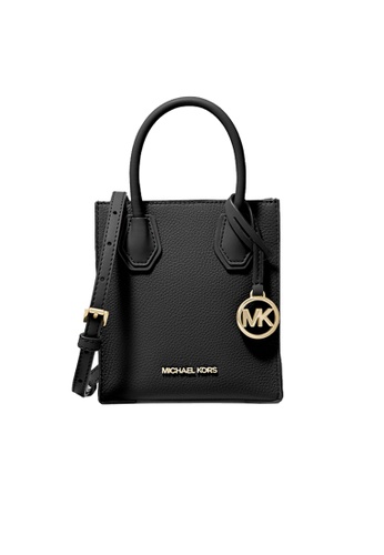 MICHAEL KORS Michael Kors Mercer Extra-Small Pebbled Leather Crossbody Bag  Black 35S1GM9T0L | ZALORA Malaysia