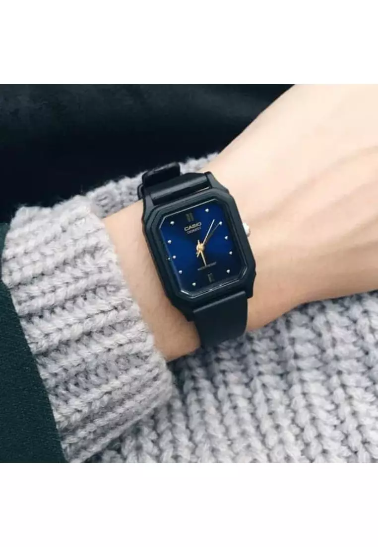 Women's Analog Watch LQ-142E-2A Black Resin Band Ladies Watch