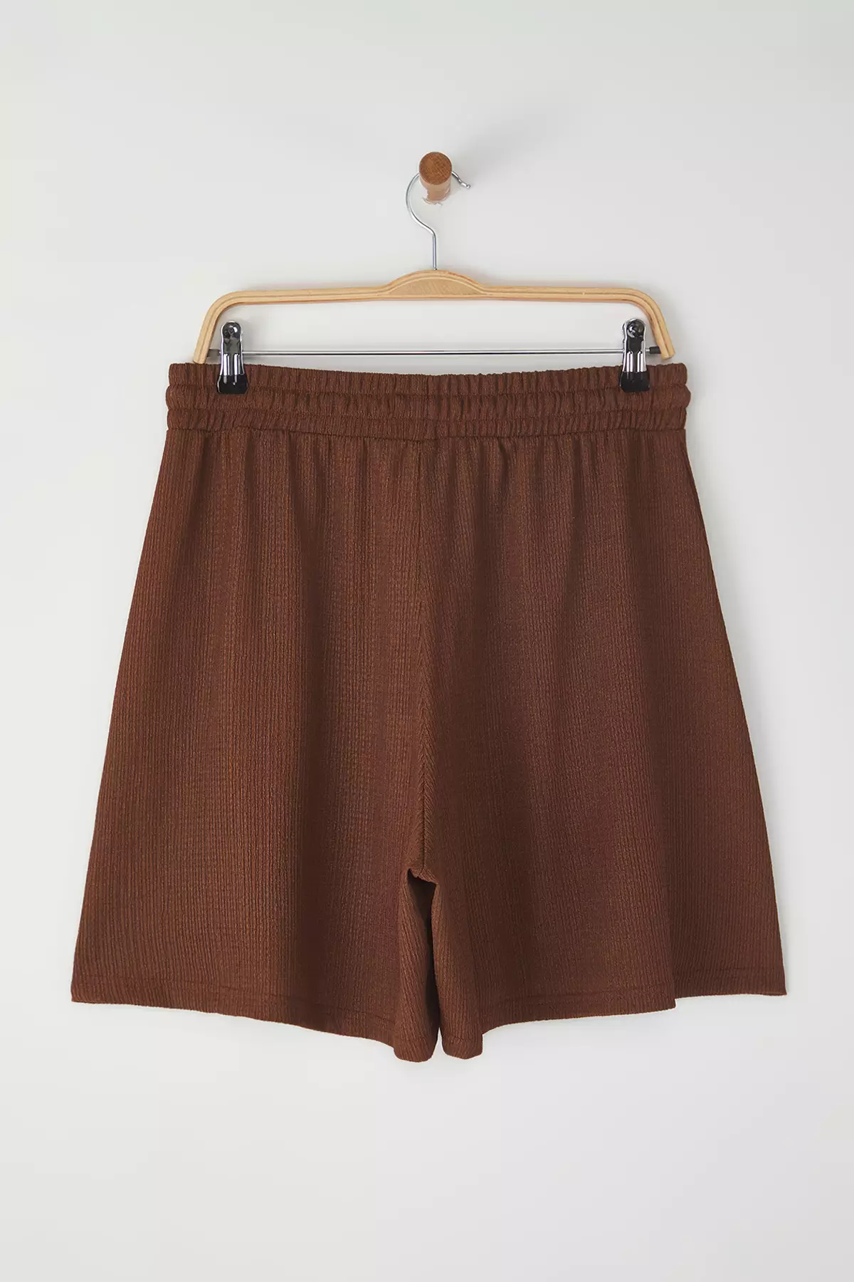 Elastic Waist Plus Size Knitted Shorts