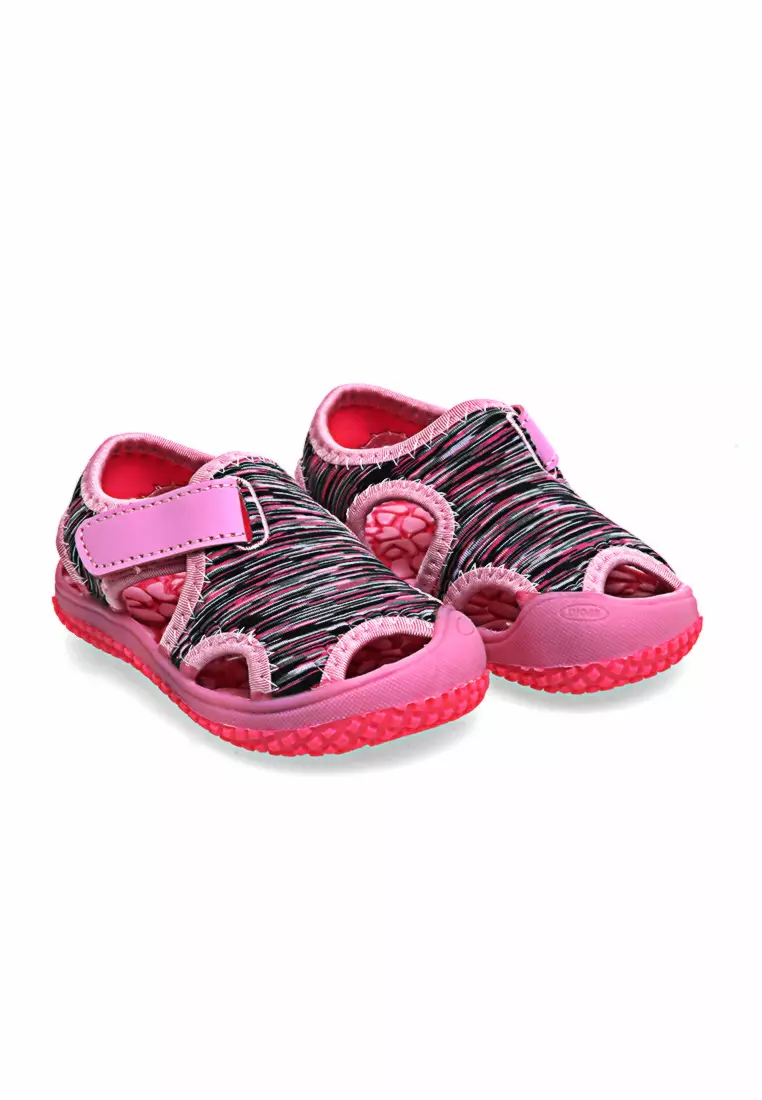 Mians Sandal Anak Casual Cute Anti Slip Comfortable Material Rubber Cotton ORIGINAL - Pink