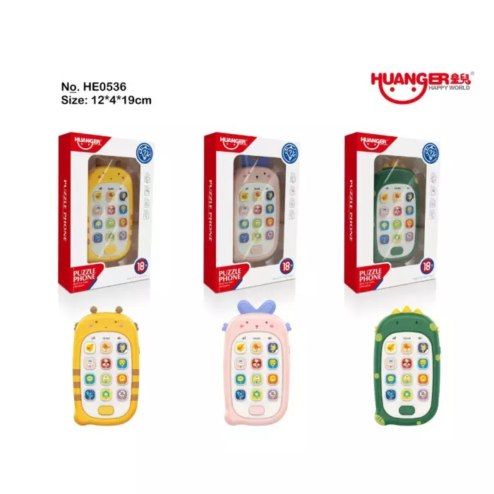 Huanger Fun Cartoon Phone - Mainan Edukasi Suara Telepon Anak Bayi