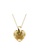 Her Jewellery gold Crystaline Heart Pendant (Champagne, Yellow Gold) - Made with Swarovski Crystals B3A00AC662F0DEGS_3