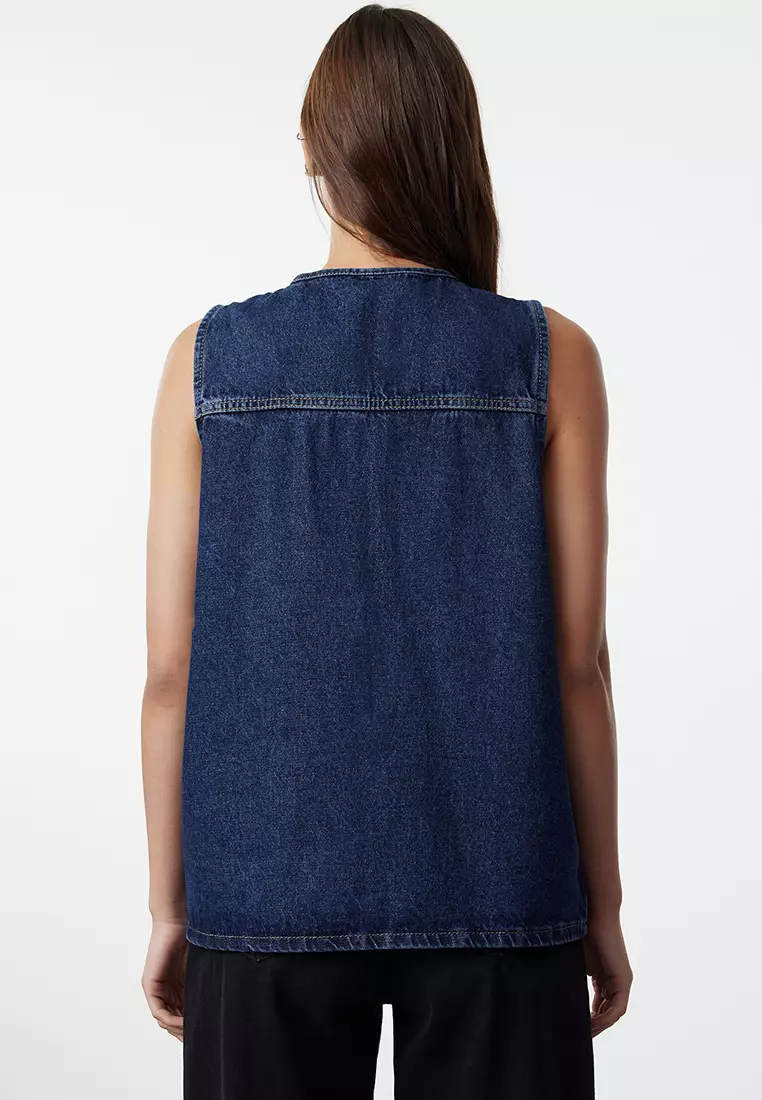 Cotton Denim Vest
