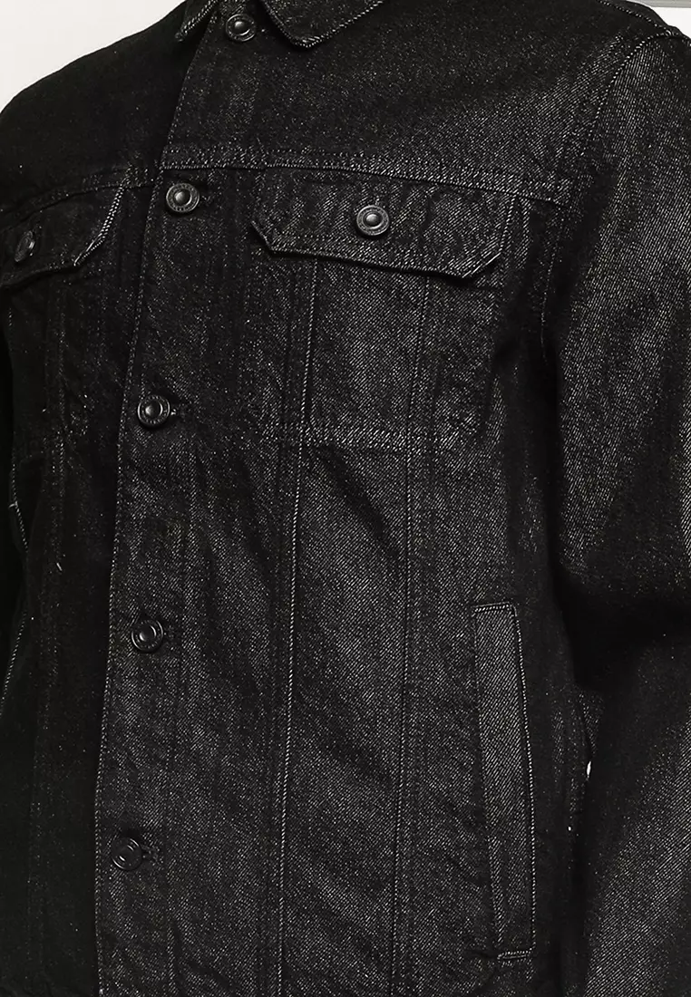 French connection black hotsell denim jacket