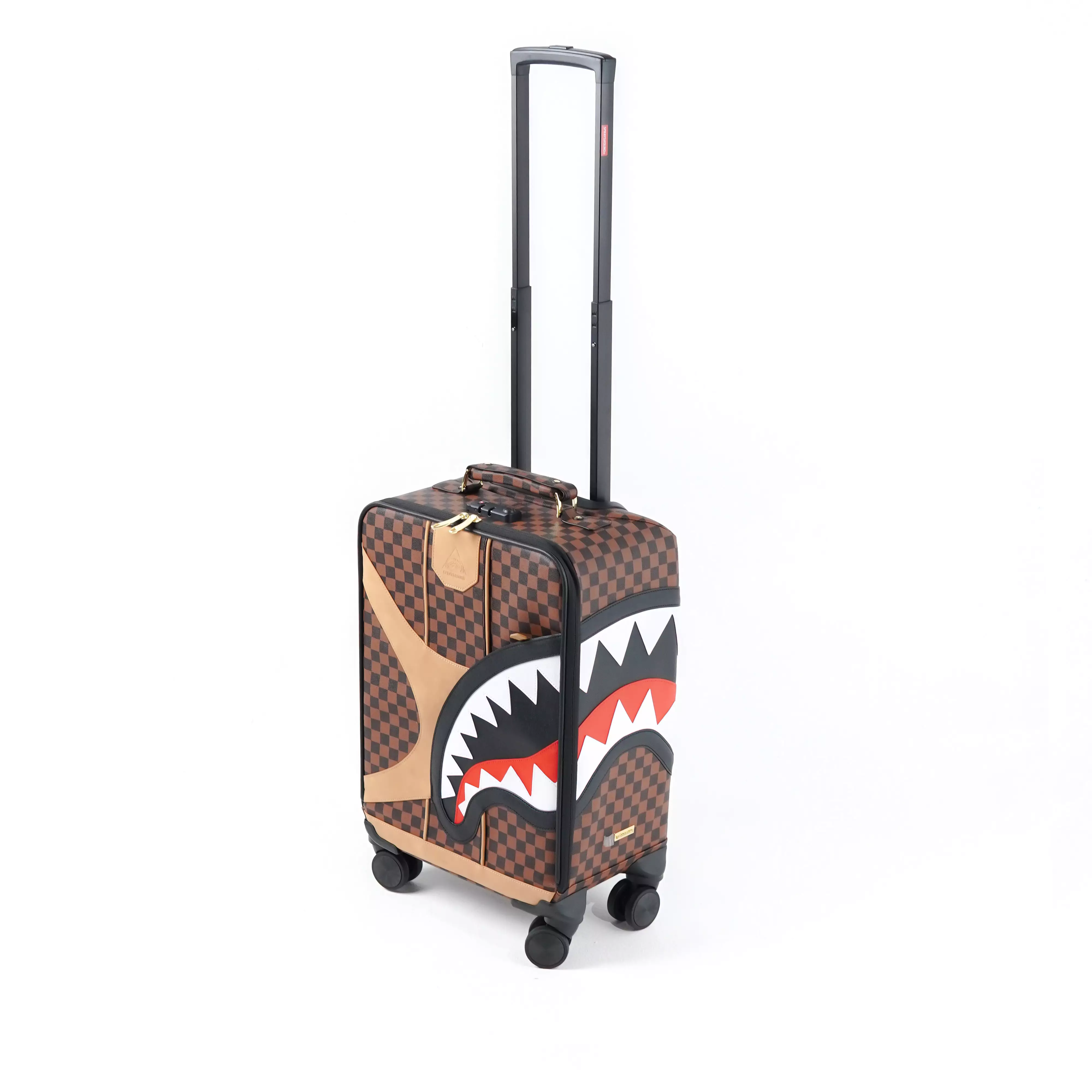 Koper SPRAYGROUND HENNYVILLE SHARKS BROWN LUGGAGE 100% ORIGINAL