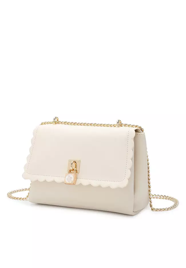 Chain Shoulder Bag / Sling Bag / Crossbody Bag - White