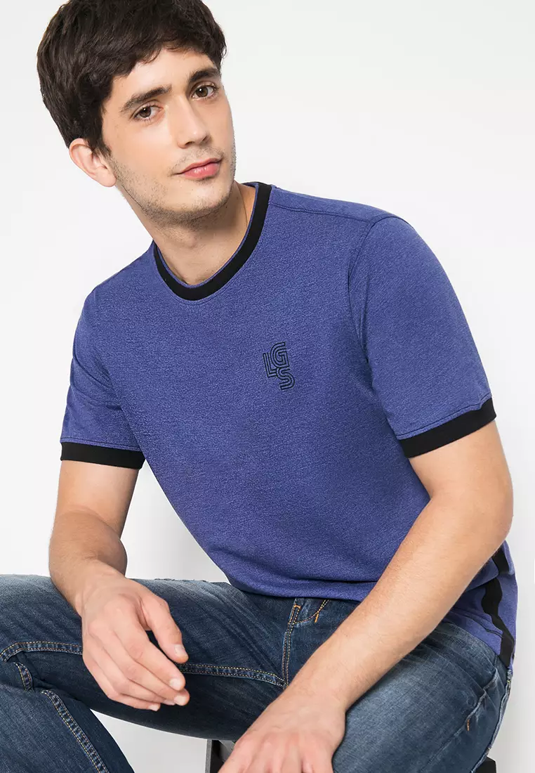 LGS - Kaos Casual Pria - Polos - Biru - Slim Fit - JTS.322.M2855F.01.C